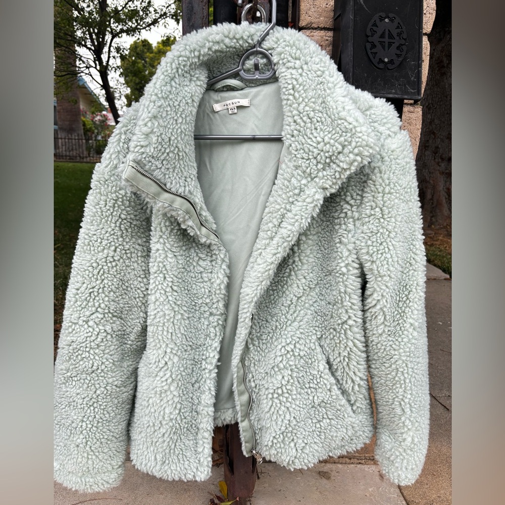 NWOT Pacsun mint fur coat